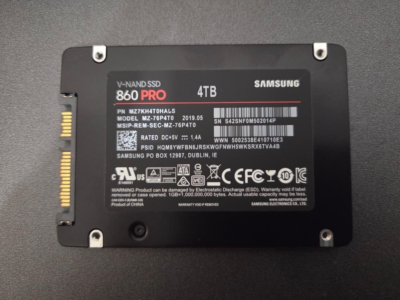 Samsung 860 Pro 4TB SSD - 99%, Computers en Software, Intern, Gebruikt, Ophalen of Verzenden, 4tb