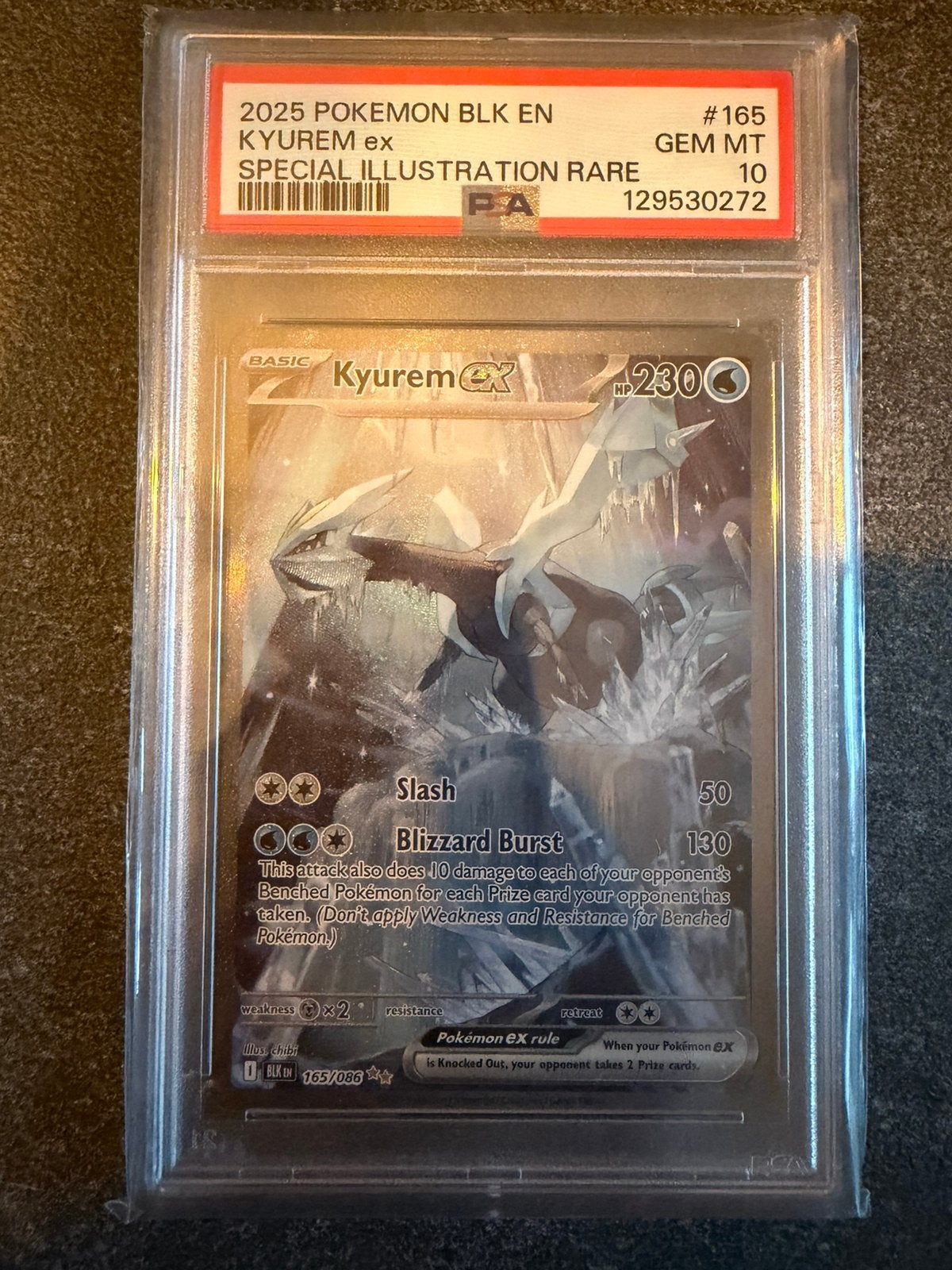 Kyurem Ex 165/086 Pokémon Black Bolt Graded PSA 10, Ophalen, Zo goed als nieuw