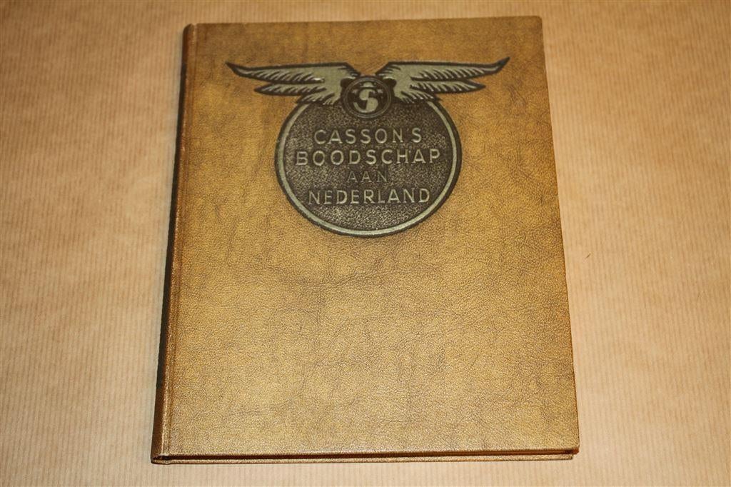 Casson's boodschap aan Nederland. Uitgave 1938., Ophalen of Verzenden, Gelezen