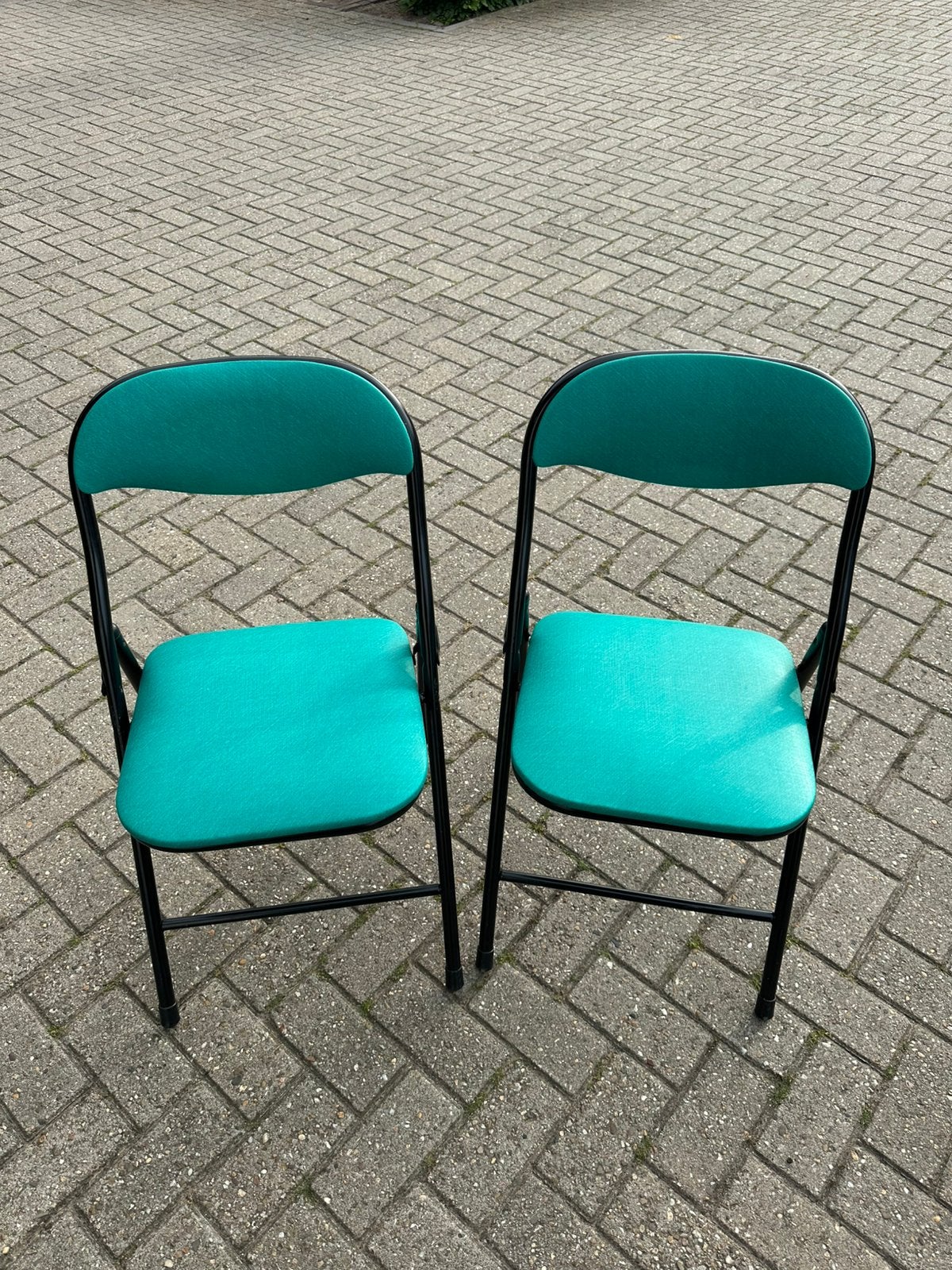 Set van 2 opvouwbare stoelen, Huis en Inrichting, Stoelen, Ophalen, Gebruikt, Twee, Overige kleuren
