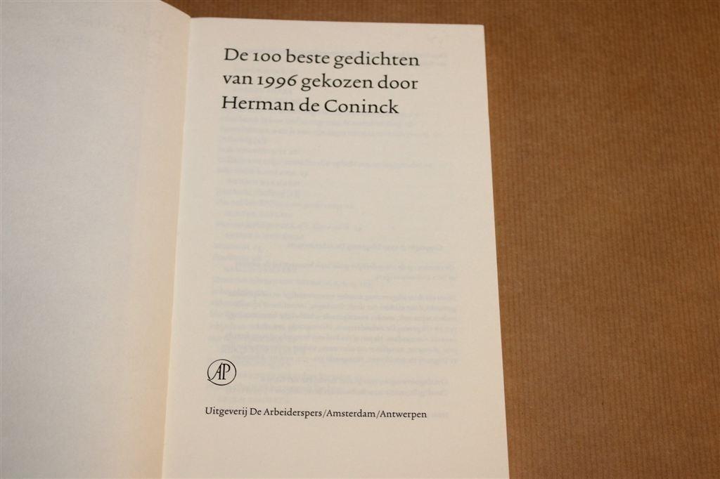 De 100 Beste Gedichten van 1996 — Herman de Coninck, Ophalen of Verzenden, Gelezen