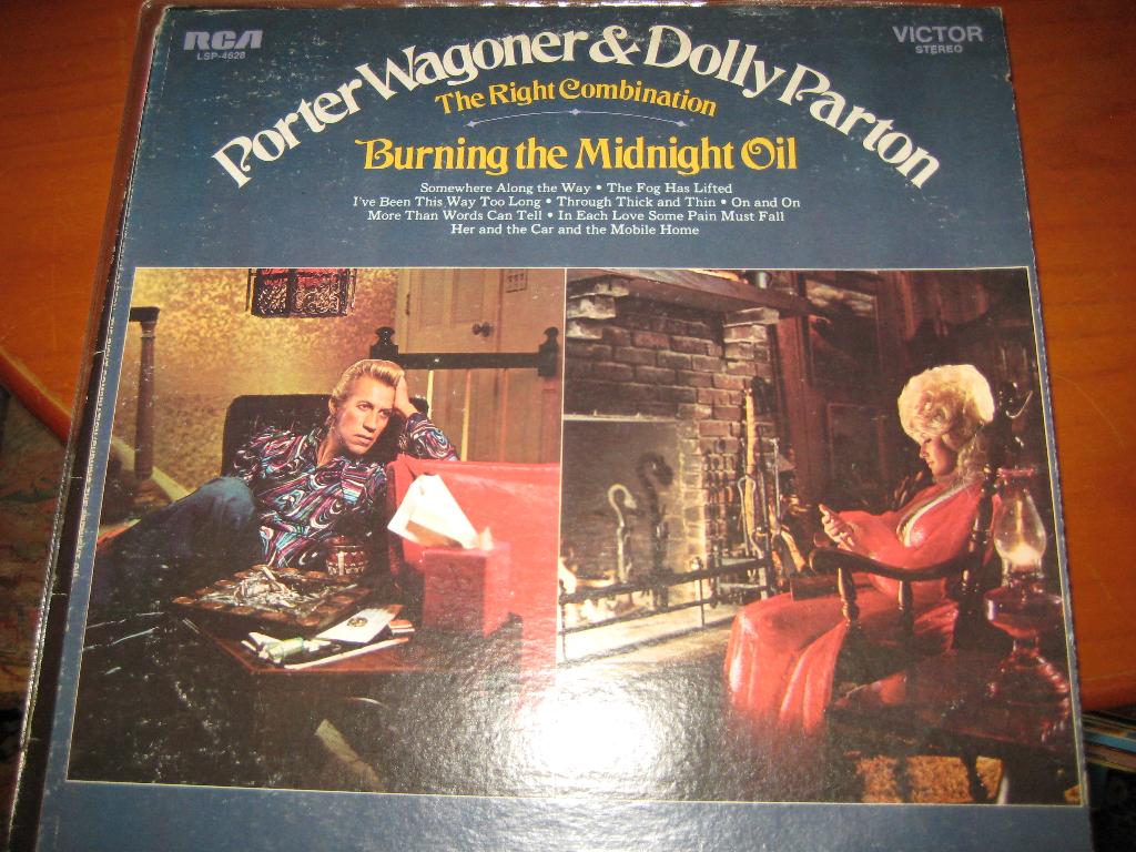 LP, Porter Wagoner + Dolly Parton: Burning the midnight oil, Ophalen of Verzenden, Zo goed als nieuw, 12 inch