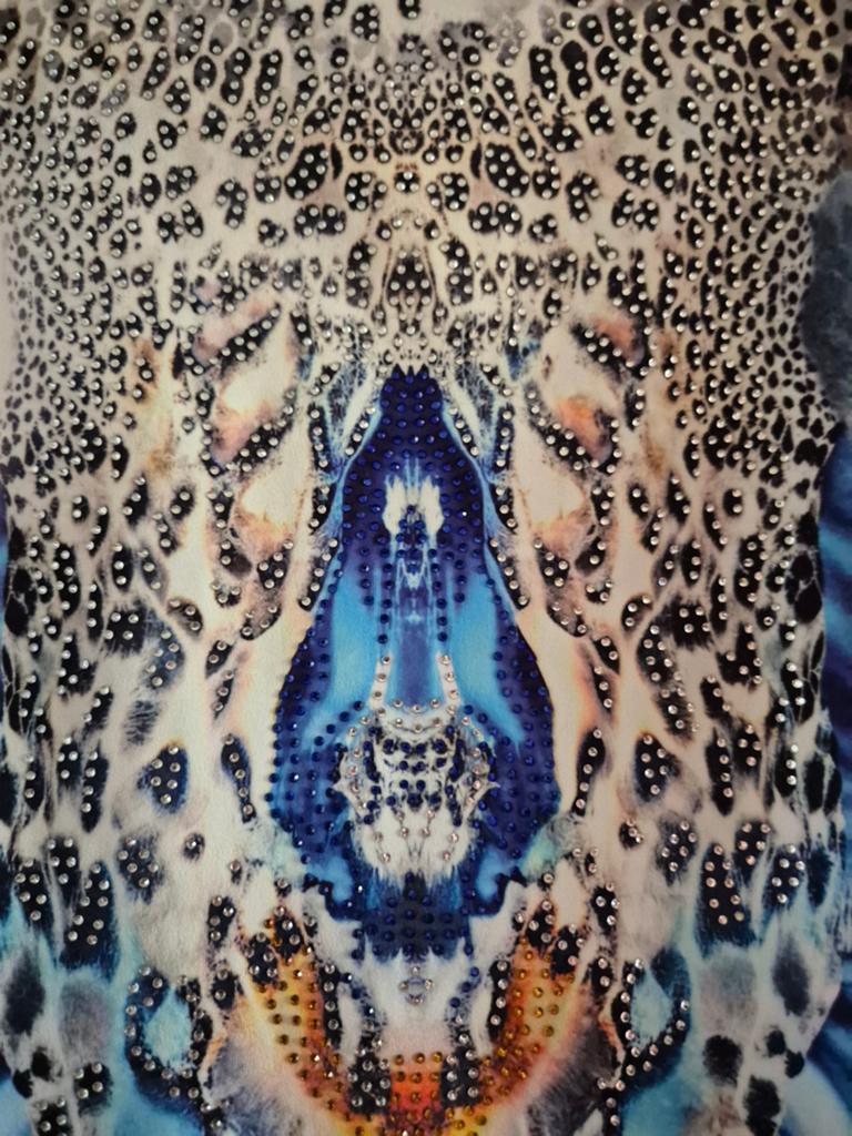 Prachtige missy jurk niet gedragen met strass, Ophalen of Verzenden, Nieuw, Maat 46/48 (XL) of groter, Boven de knie