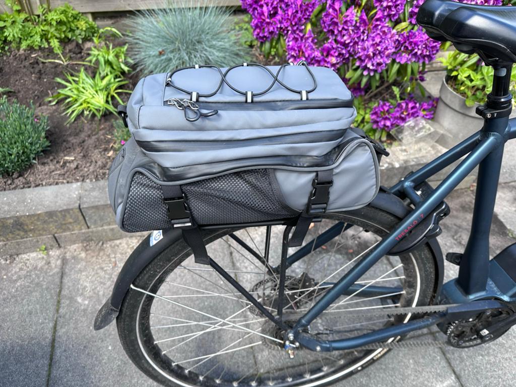 Fietsendrager tas - Grijs, waterbestendig, Ophalen, Zo goed als nieuw