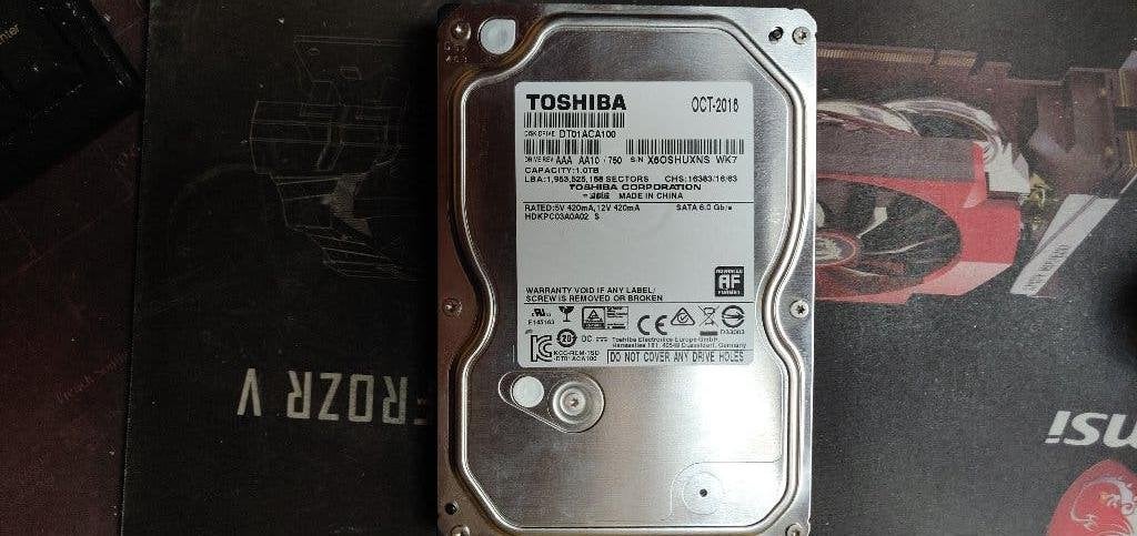 Toshiba 1TB HDD | DT01ACA100 | SATA III | 8816h 100% Health, Computers en Software, Harde schijven, Ophalen, Intern, 1TB, Desktop