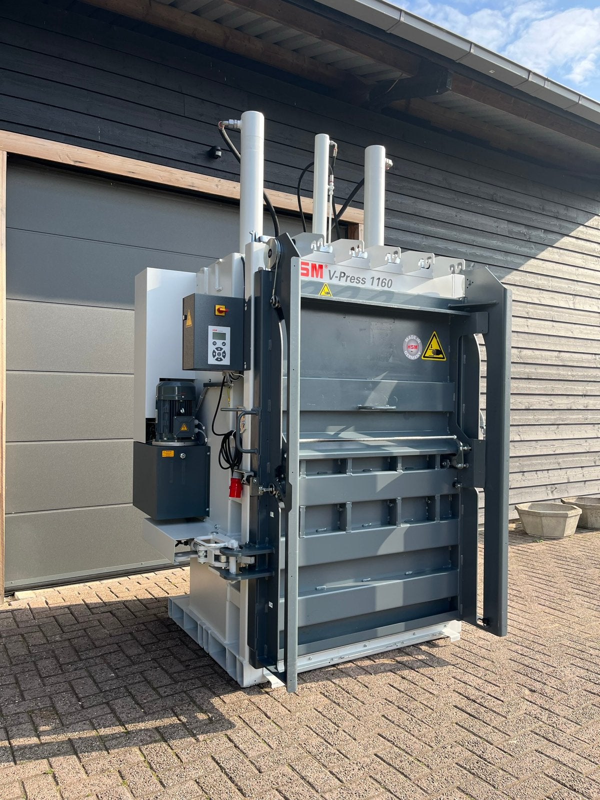 HSM V-Press 1160 | 60 ton | Papierpers | Balenpers | 4kw, Doe-het-zelf en Verbouw, Ophalen of Verzenden, Gebruikt