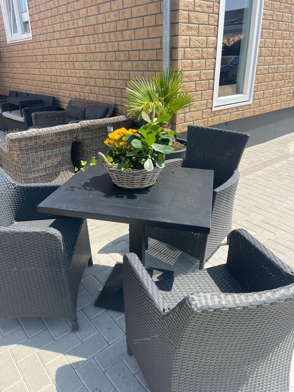 Ijzere tafel plus 3stoelen, Tuin en Terras, Ophalen of Verzenden, Zo goed als nieuw