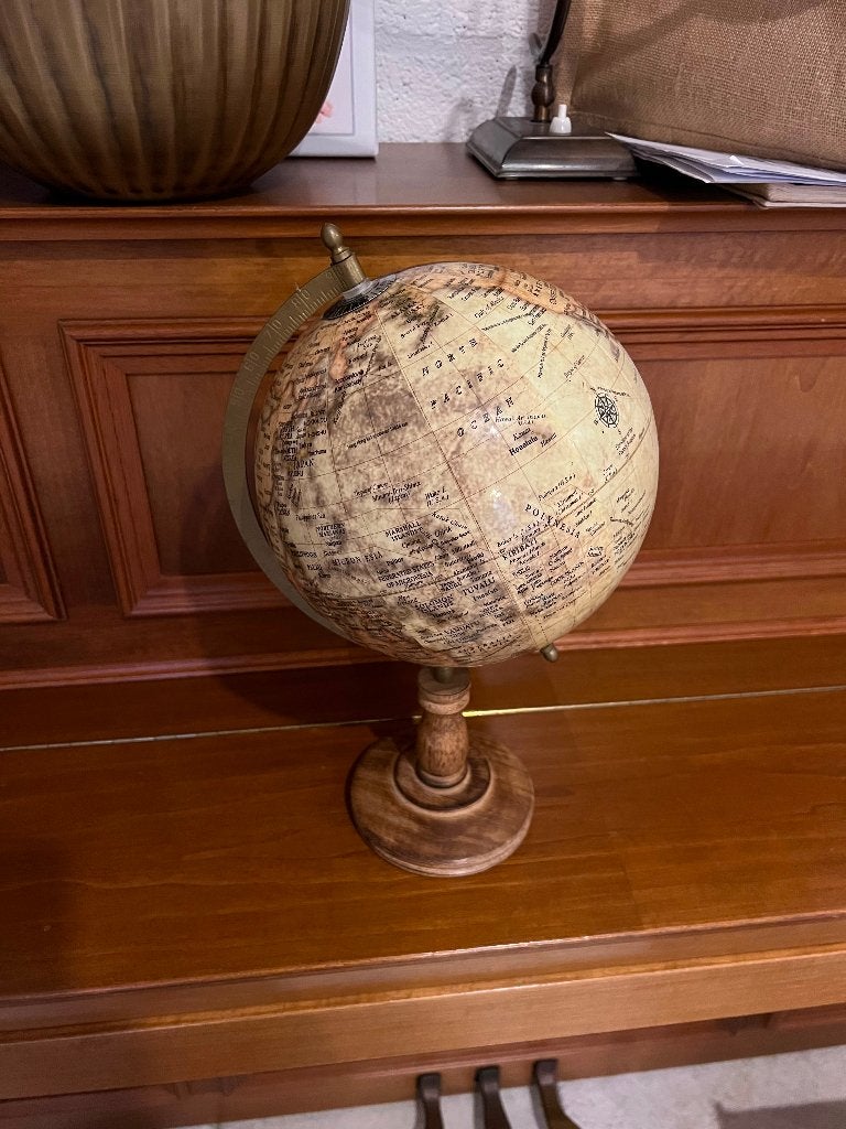 Vintage wereldbol, Ophalen, Draaibaar, Zo goed als nieuw