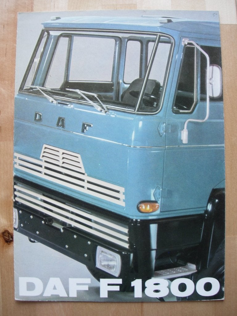 DAF F 1800 Brochure 1974 F1800 4x4, Ophalen of Verzenden, Zo goed als nieuw, Overige merken, DAF