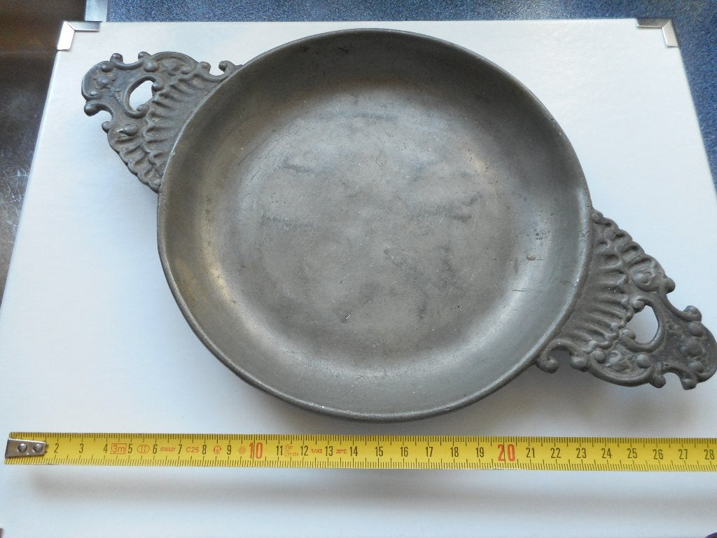 Borden van tin, 2 stuks, Ophalen