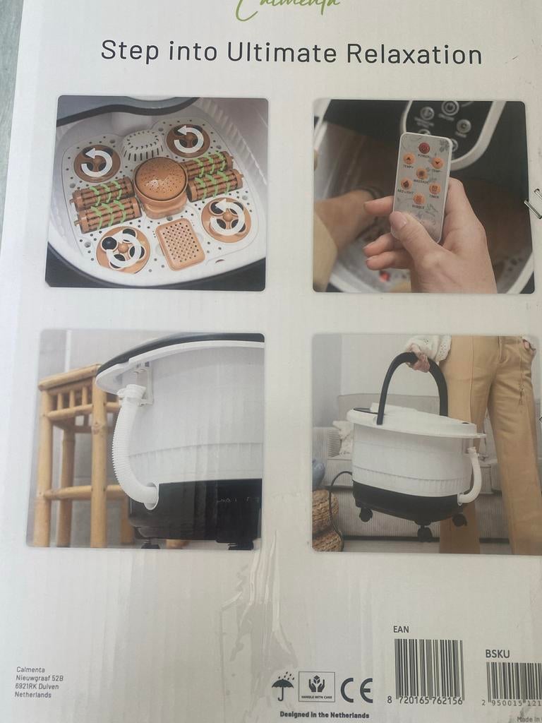 Calmenta Voetenbad met Massage, Verwarming en Bubbelbad, Ophalen of Verzenden, Nieuw