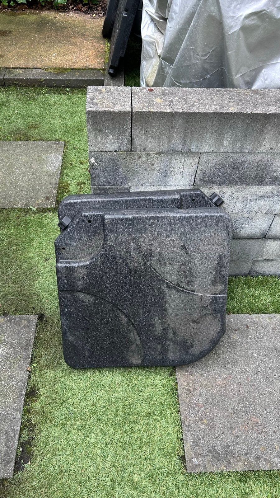 4 vulbare tegels voor parasolvoet of partytent, Ophalen, Gebruikt, Kunststof, Overige typen