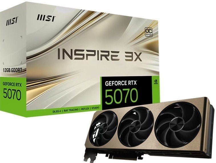 MSI GeForce RTX 5070 12G INSPIRE 3X, MSI@MSI.nl, Overige soorten, MSI, Ophalen of Verzenden