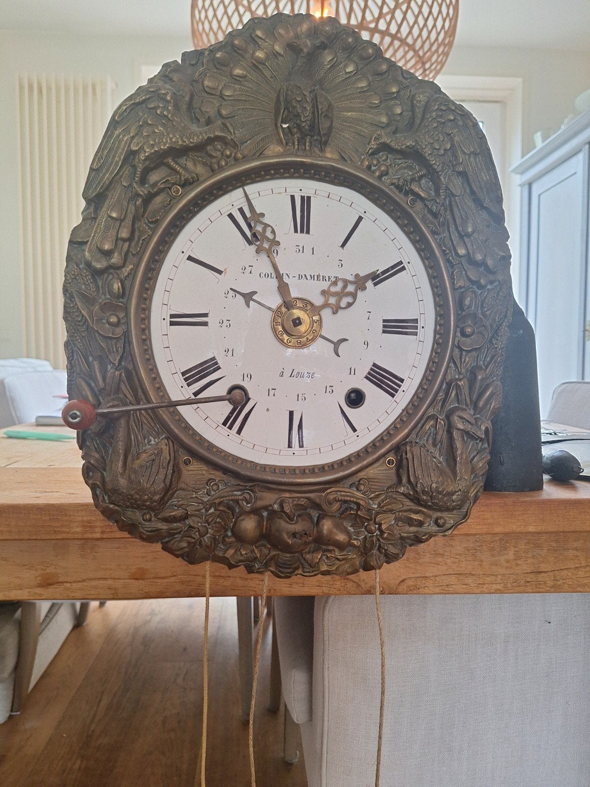 mooie oude klok, Ophalen