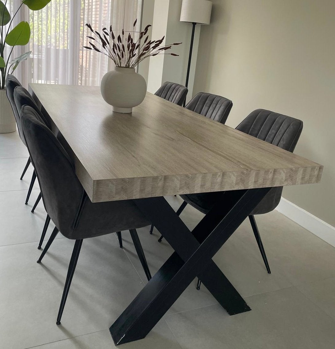 Eettafel nog in goede staat, 200 cm of meer, Zo goed als nieuw, Vijf personen of meer, Rechthoekig