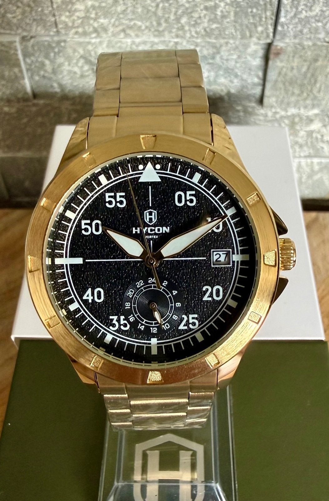 HYCON VORTEX HERENHORLOGE TWV479€! 💯%NIEUW MET CERTIFICAAT, Ophalen of Verzenden, Nieuw, Staal, Overige merken