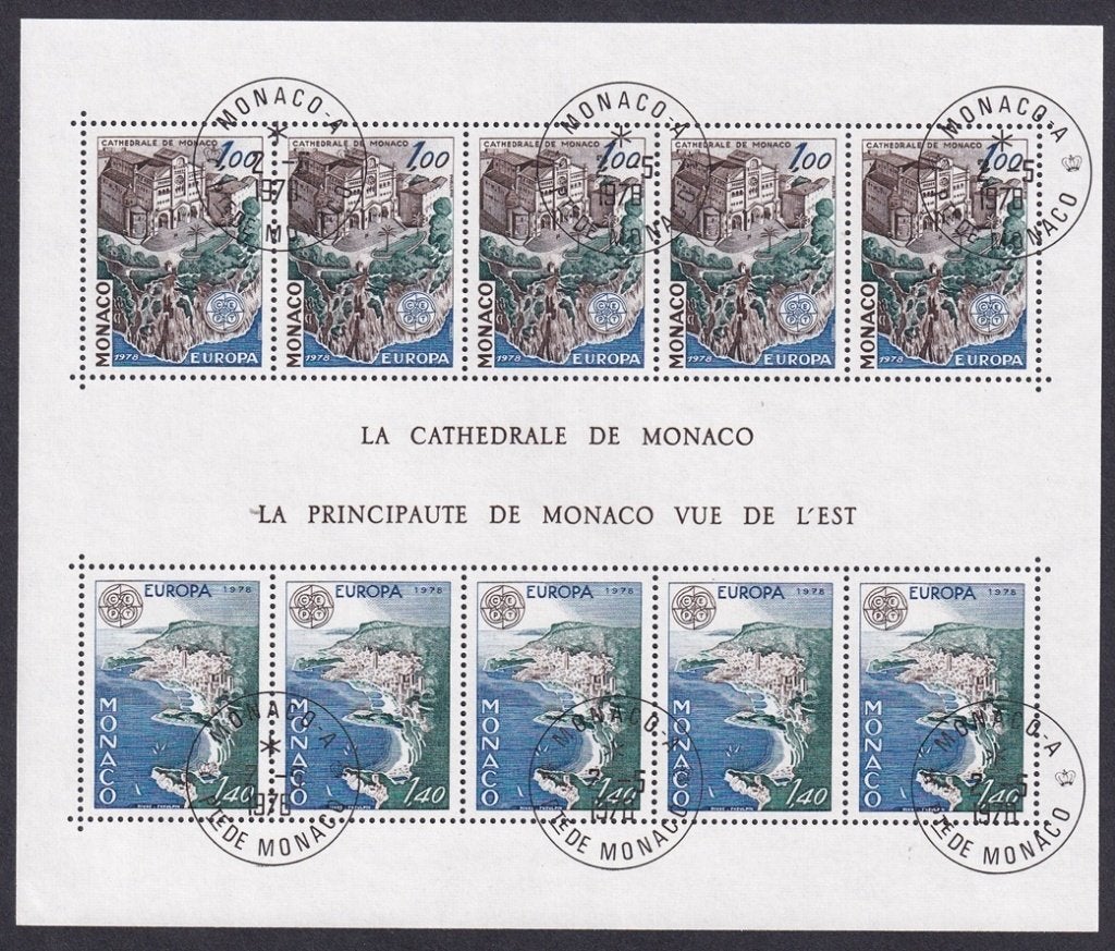 B314 - Monaco Michel blok 12 gestempeld , Europa CEPT ,, Verzenden, Monaco, Gestempeld