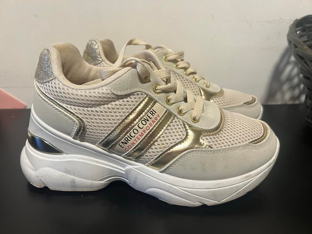 Enrico Coveri sneakers, Kleding | Dames, Schoenen, Ophalen of Verzenden, Gedragen, Beige, Sneakers of Gympen