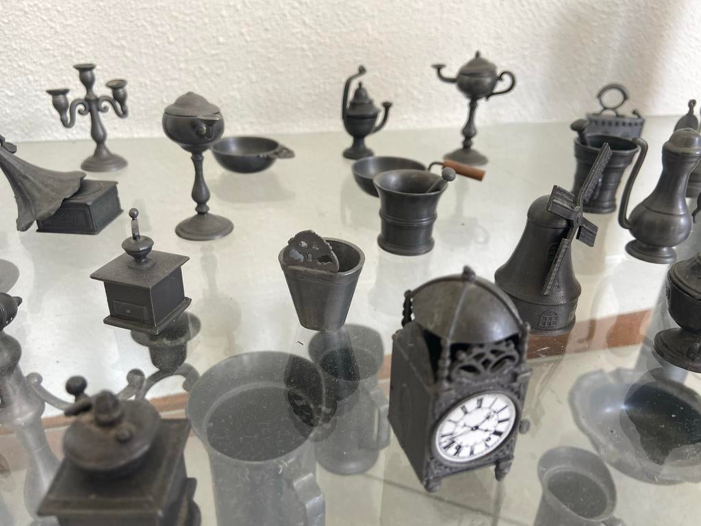 Ong 30 stuks tinnen miniatuurtjes - Diverse verzameling, Ophalen of Verzenden