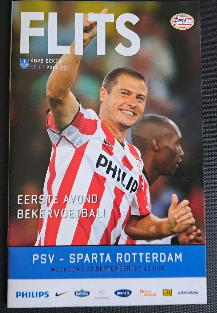 PSV - Sparta 2010/2011 KNVB - Beker, Verzamelen, Sportartikelen en Voetbal, Ophalen of Verzenden, Zo goed als nieuw, PSV, Boek of Tijdschrift