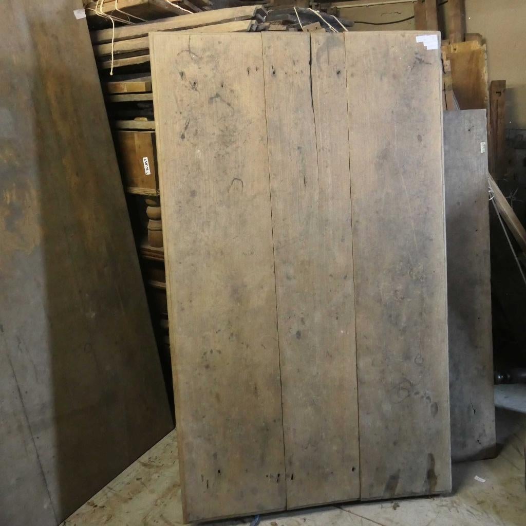 Antieke tafel 163x98 teak hout blad TX09 landelijk 75% KRTNG, Ophalen of Verzenden