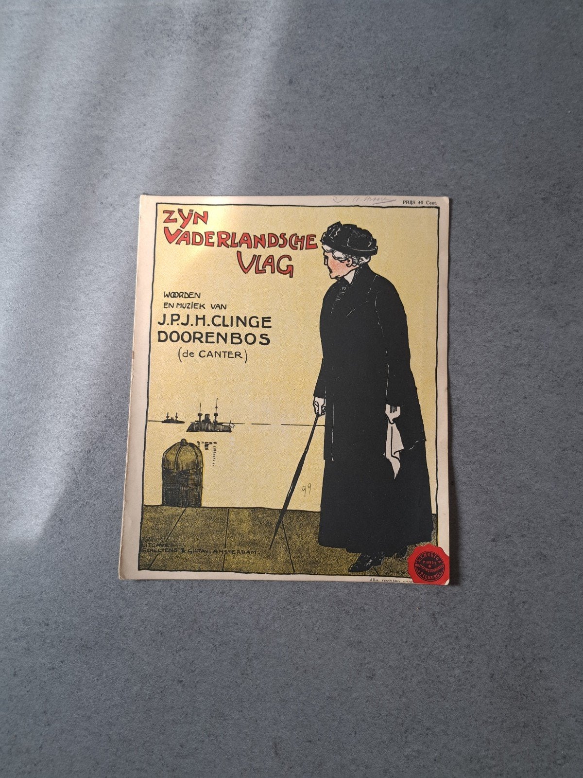 Zijn Vaderlandsche Vlag J.P.J.H. Clinge Doorenbos (De Cante, Piano, Gebruikt, Overige genres, Overige soorten