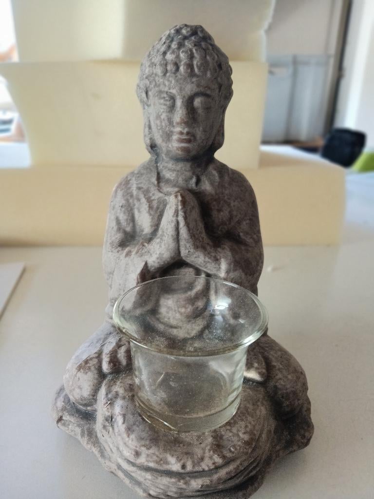 Buddha theelichthouder, Ophalen of Verzenden, Gebruikt