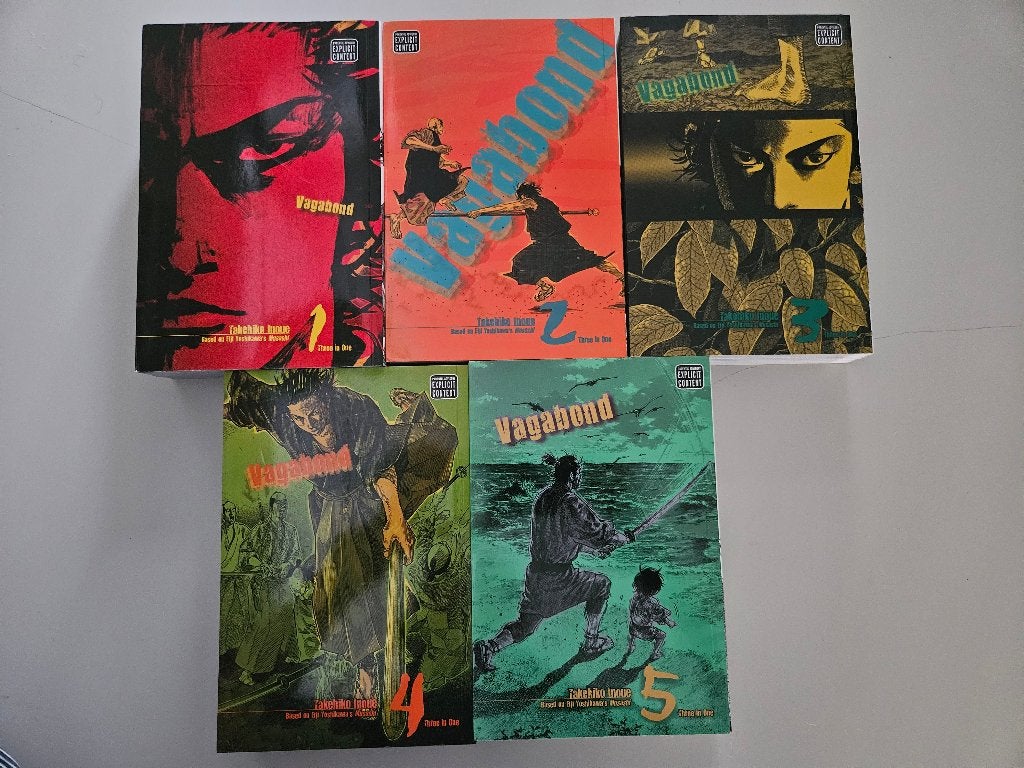 Vagabond VIZBIG vols 1–5 bundle, English 3-in-1 manga, Meerdere stripboeken, Verzenden, Gelezen