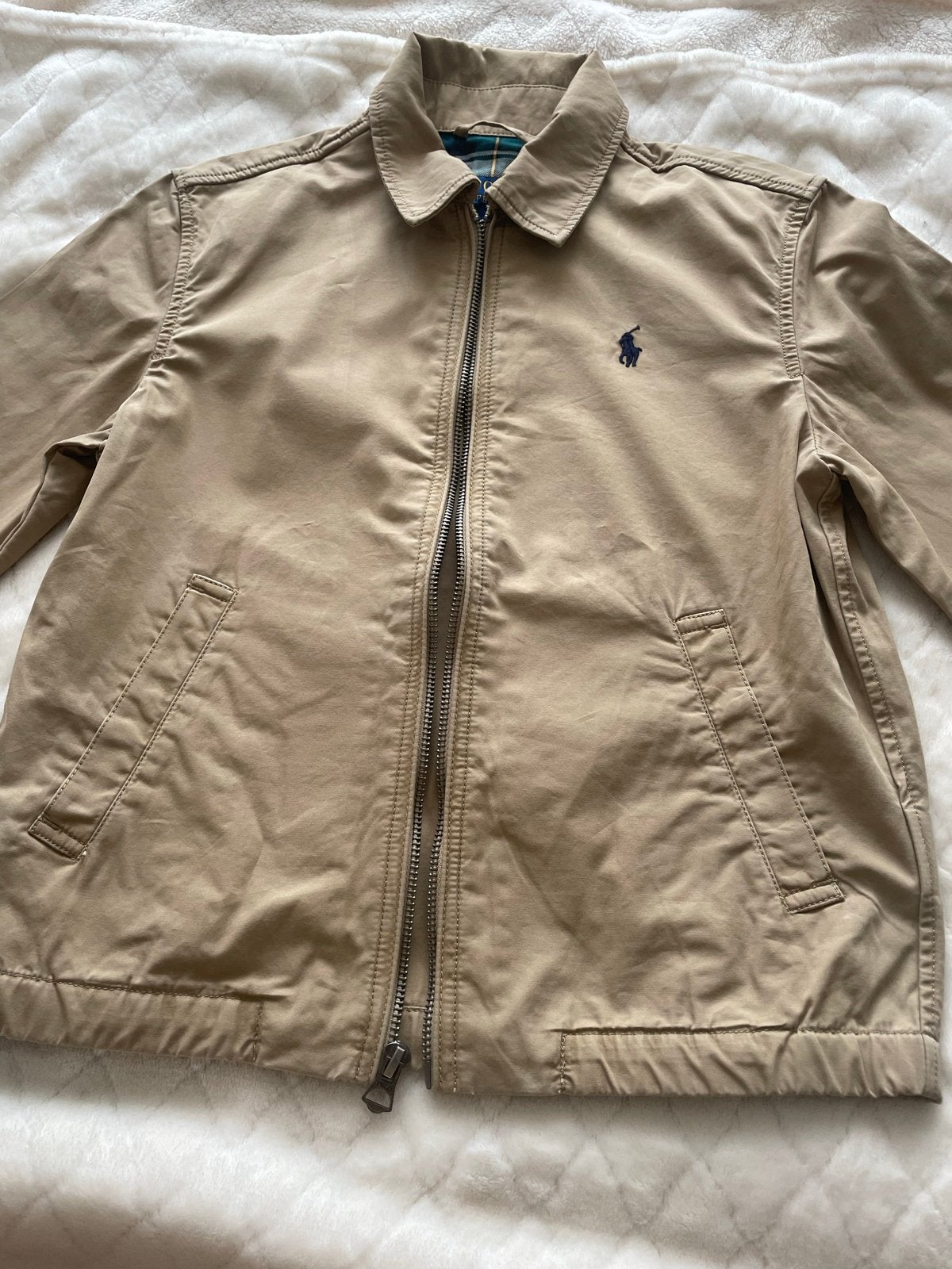 Nieuwe Polo Ralph Lauren jas - Beige -maat 8 jaar, Ophalen of Verzenden, Zo goed als nieuw, Maat 46 (S) of kleiner, Beige
