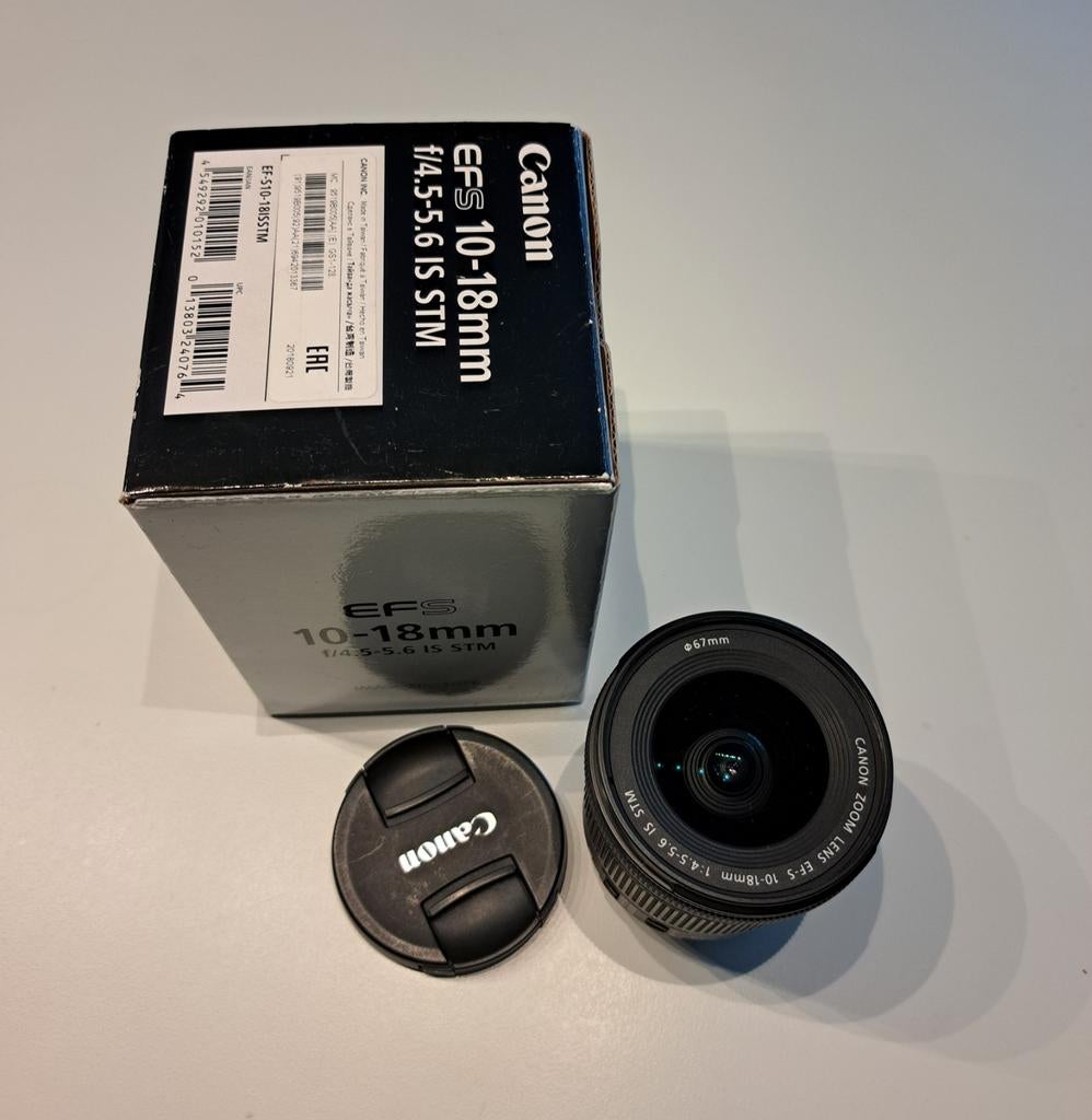 Canon groothoeklens efs 10-18mm f/4,5-5,6 IS STM, Ophalen of Verzenden, Groothoeklens