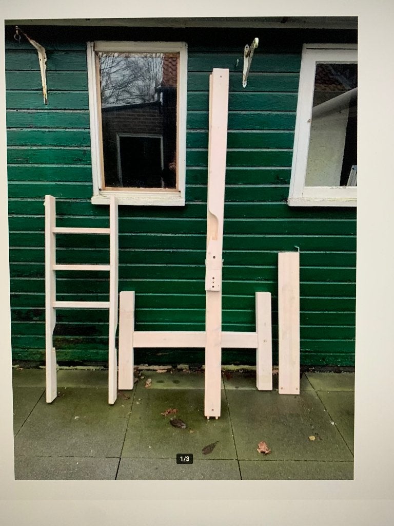 Ombouwset voor halfhoogslaper Lifetime bed + 2 bedfronten, Ophalen, Gebruikt, 180 cm of meer, 85 tot 100 cm