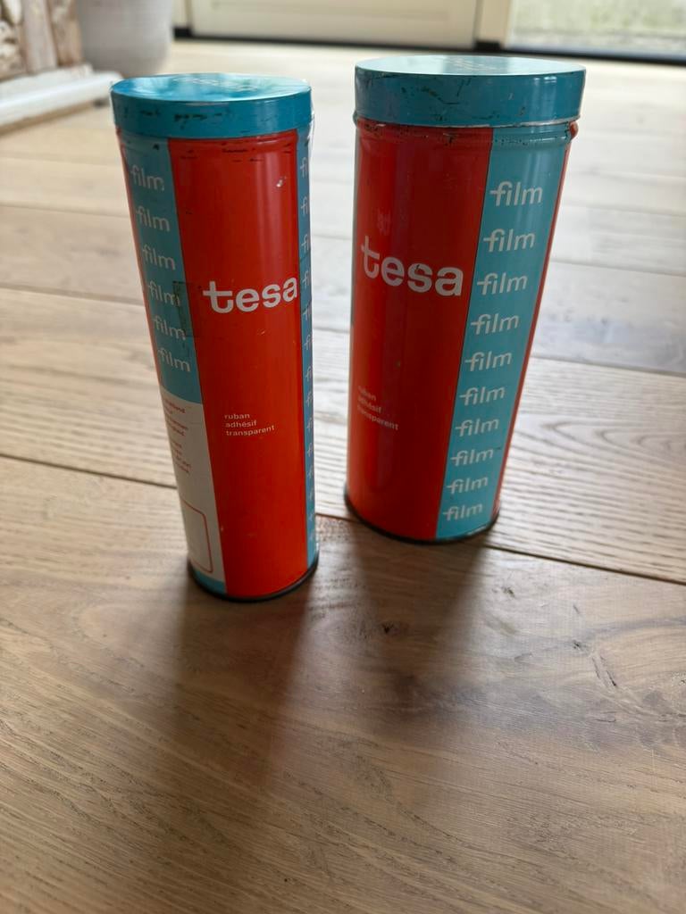 Oude tesa blikjes, Ophalen of Verzenden, Gebruikt, Overige, Overige merken