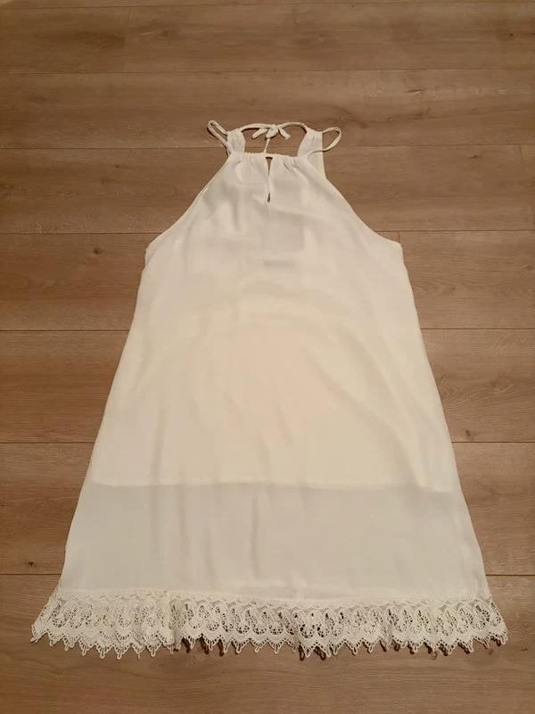 Oeuvre witte halterjurk M zomerjurk kant ibiza strand, Kleding | Dames, Maat 38/40 (M), Oeuvre, Wit, Ophalen of Verzenden