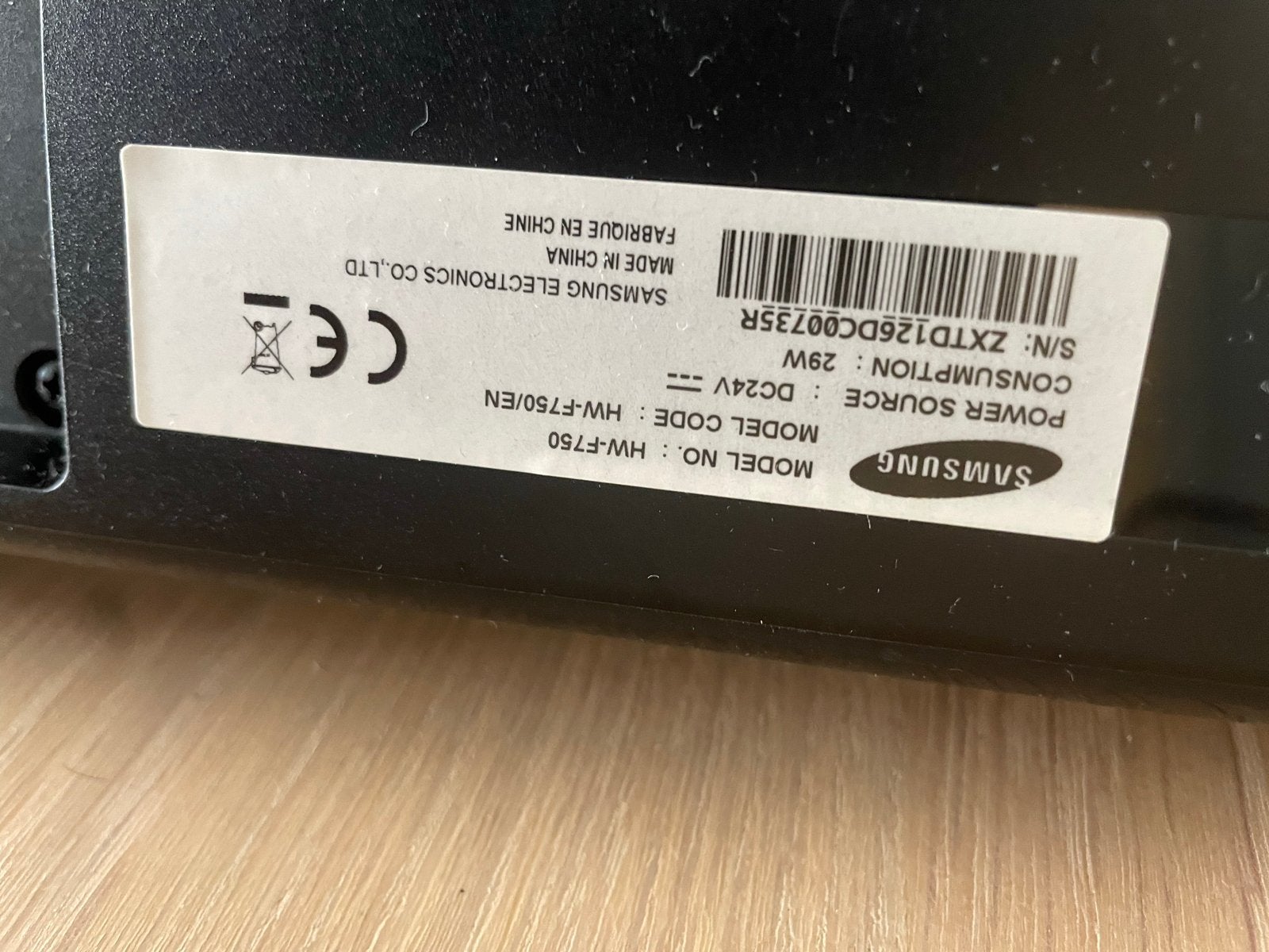 Samsung HWF 750 soundbar met buizenversterker en subwoofer, Ophalen, Bluetooth, Gebruikt