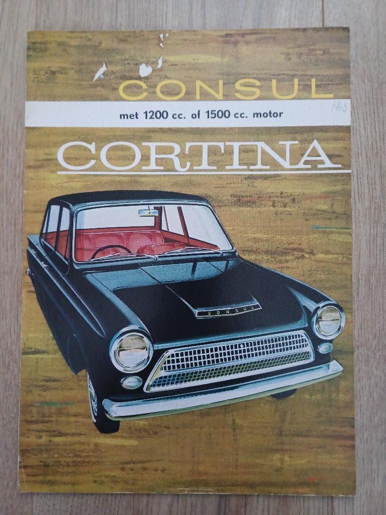 Ford Consul Cortina brochure uit 1962, Verzenden, Gelezen, Ford