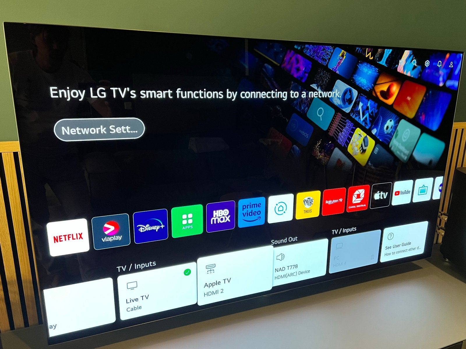LG G1 65 inch OLED TV met muurbeugel (OLED65G1), Ophalen, Gebruikt, 100 cm of meer, 4k (UHD)