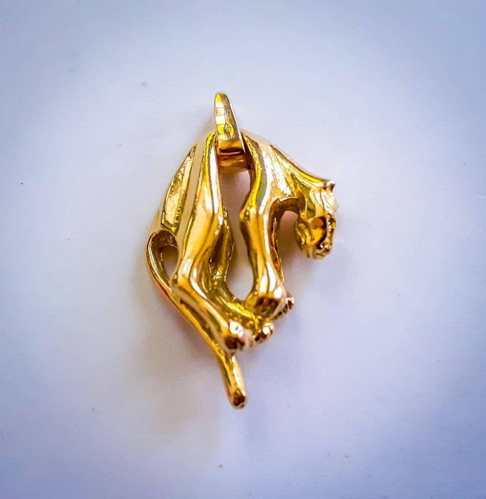 18 karaat gouden hanger Panter, Ophalen, Zo goed als nieuw, Goud, Goud