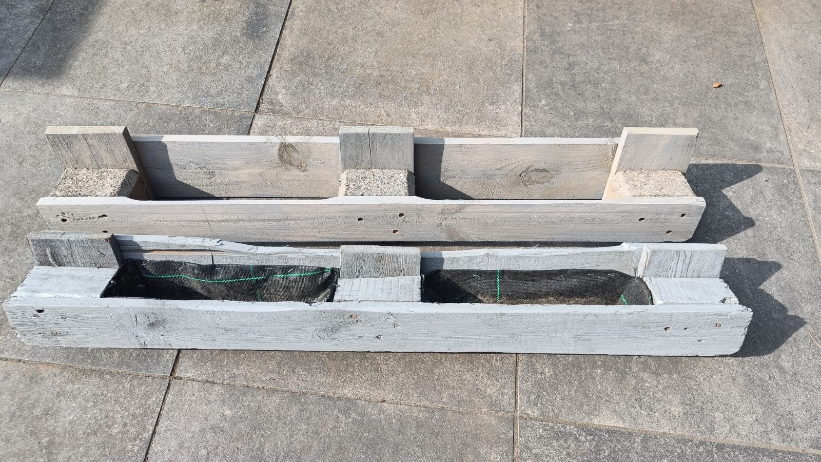 Zelfgemaakte plantenbakken van pallet, grijs, Ophalen, Minder dan 30 cm, Nieuw, Balkon
