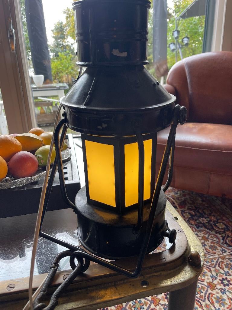 Grote Antieke Scheepslamp Hanglamp, Ophalen