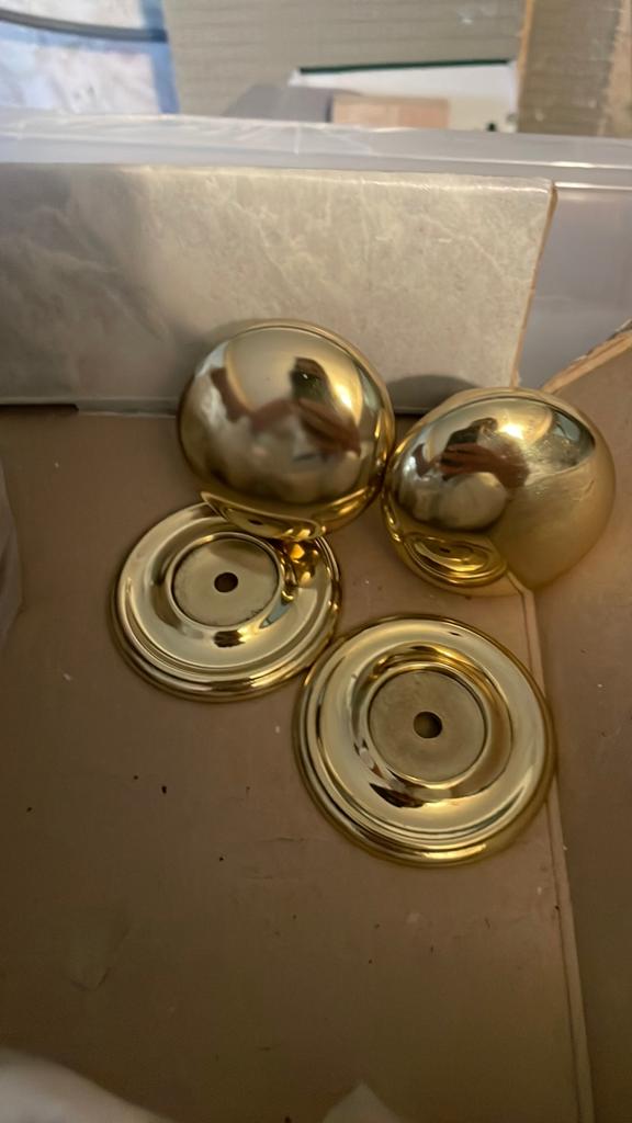 Koperen deur knoppen. 7 stuks, Ophalen of Verzenden, Zo goed als nieuw, Minder dan 25 cm