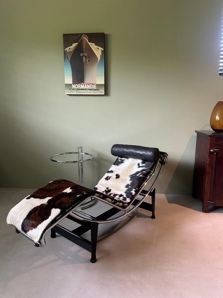 Originele Corbusier LC4 chaise longue pony skin, Ophalen, Zo goed als nieuw, Eenpersoons, Minder dan 150 cm