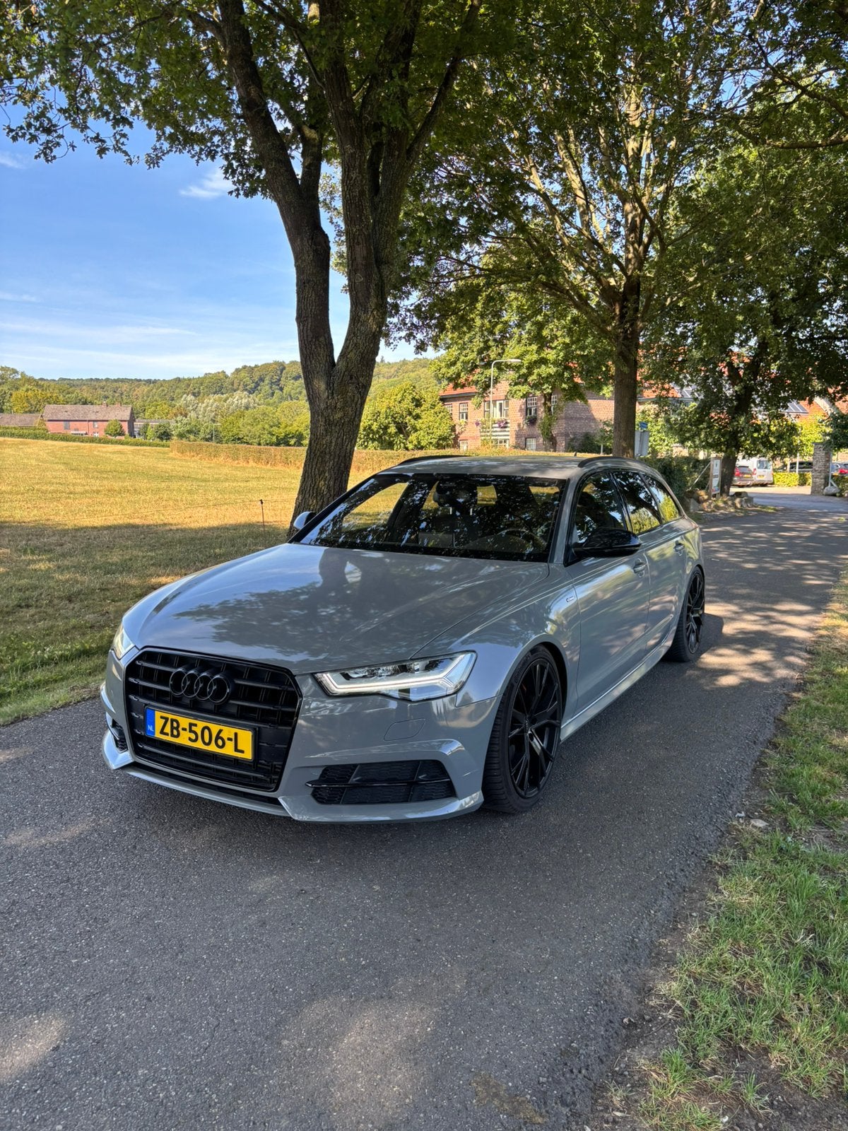 Audi A6 Avant 1.8Tfsi S-Line S-tronic 2017, Nardo Grey., Auto's, Audi, Stof, 1610 kg, Zwart, Stationwagon