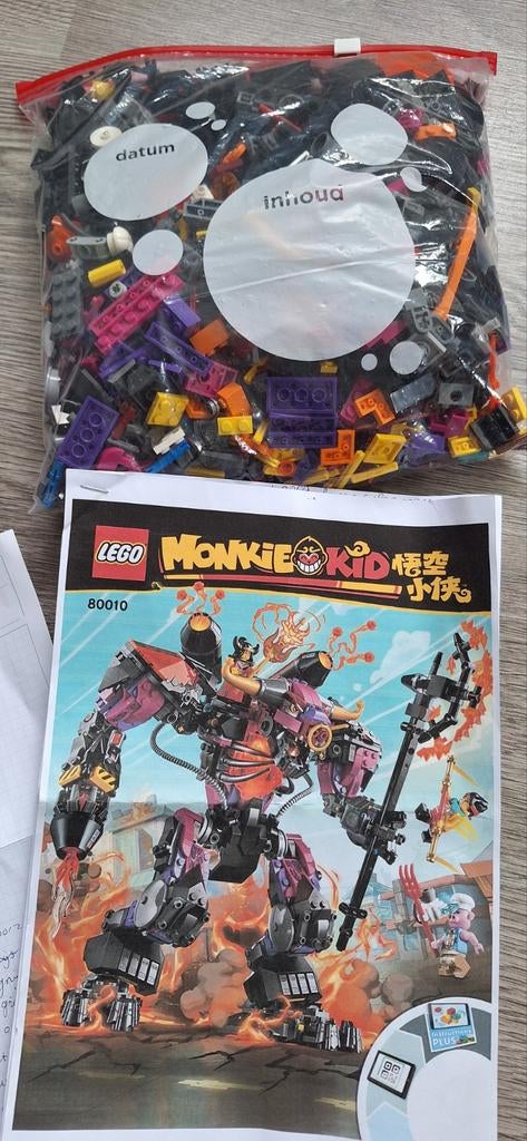 Lego Monkie kid 80010, Ophalen of Verzenden, Gebruikt