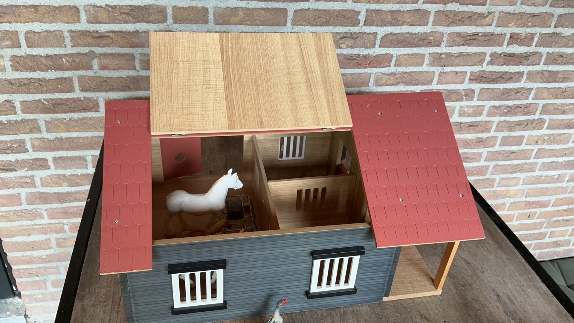 Paardenstal vintage van hout, Ophalen, Zo goed als nieuw