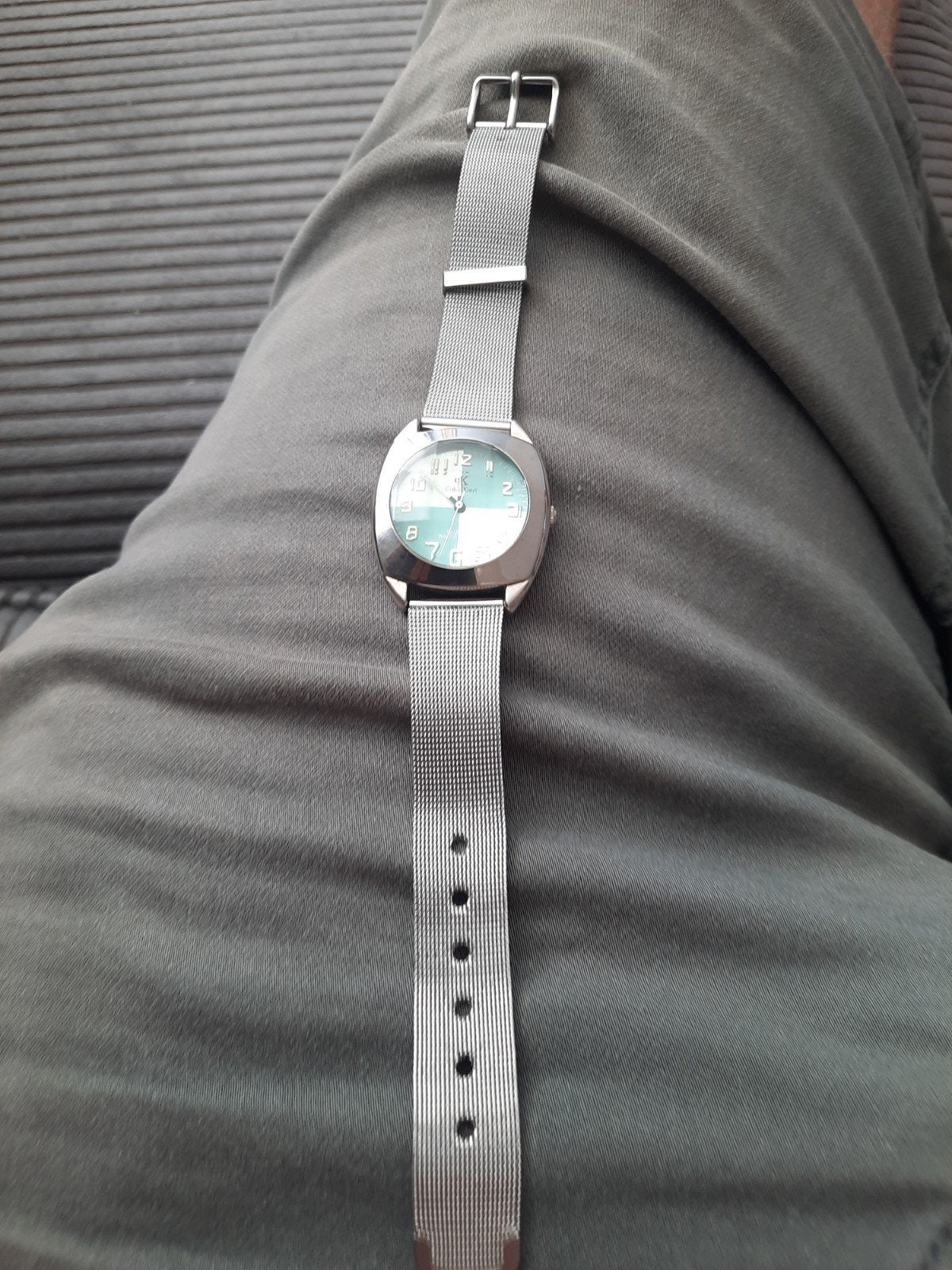 Calvin Klein horloge met stalen bandje, Sieraden, Tassen en Uiterlijk, Staal, Gebruikt, Staal, Polshorloge