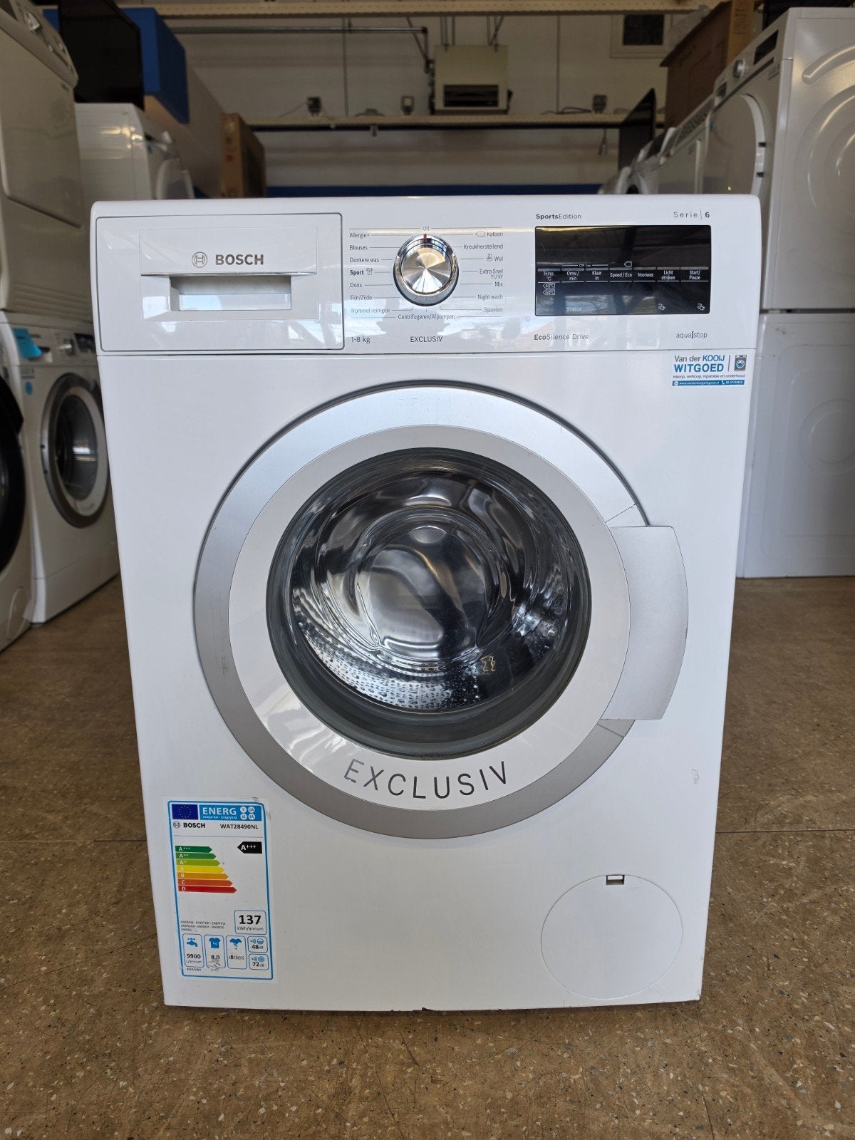 Bosch Serie 6 SportsEdition wasmachine | 8 kilo | Garantie ✅, Witgoed en Apparatuur, Bosch, Jirnsum, 1200 tot 1600 toeren, 8 tot 10 kg