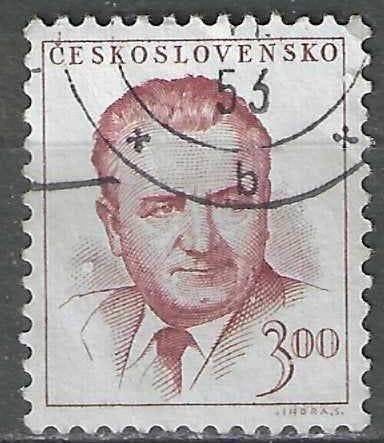 Tsjechoslowakije 1948/1952 - Yvert 479 - Gottwald - 3 k (ST), Verzenden, Overige landen, Gestempeld