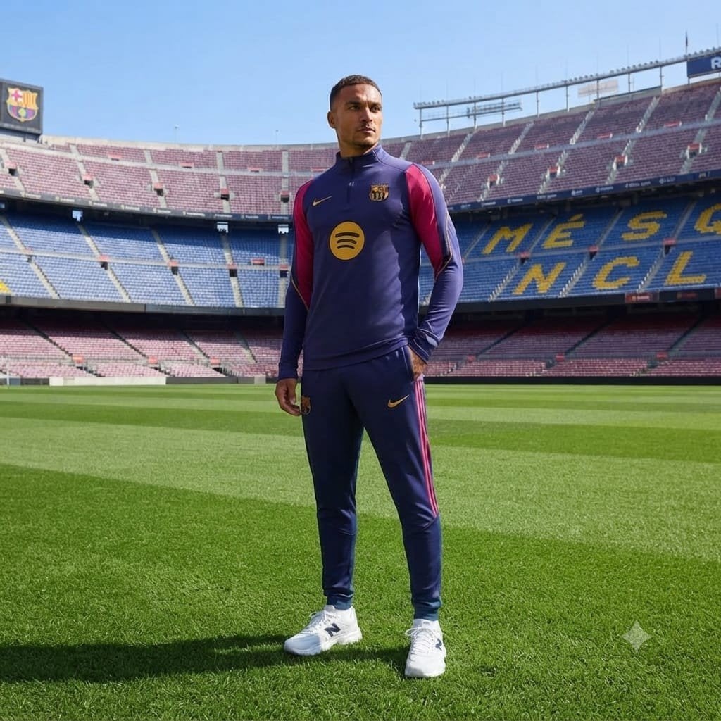 Barcelona trainingspak seizoen 26'27, Sport en Fitness, Voetbal, Maat XS of kleiner, Ophalen, Trainingspak
