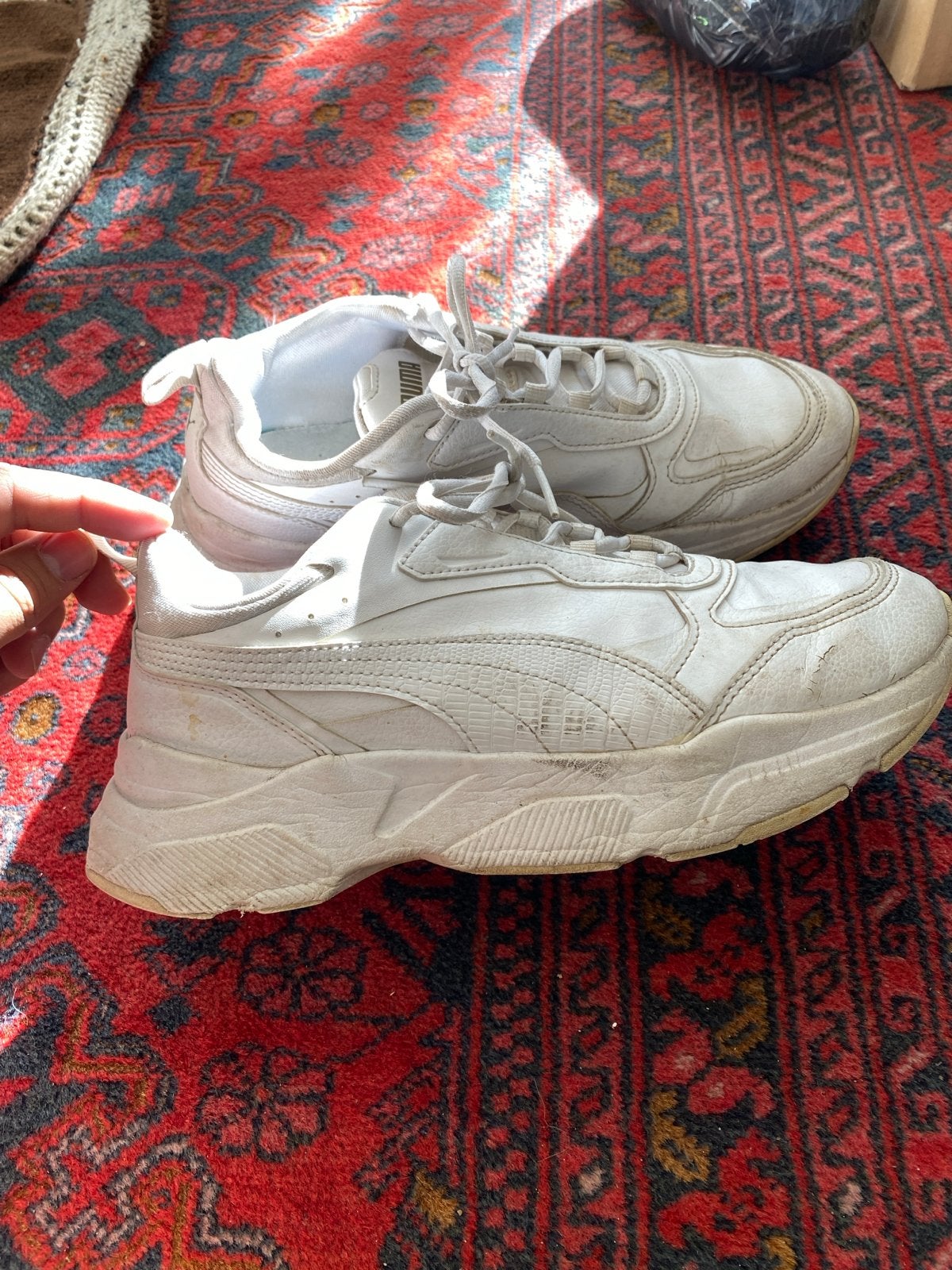 Puma Sneakers Maat 39 - Gedragen, Ophalen of Verzenden, Gedragen, Wit, Sneakers of Gympen