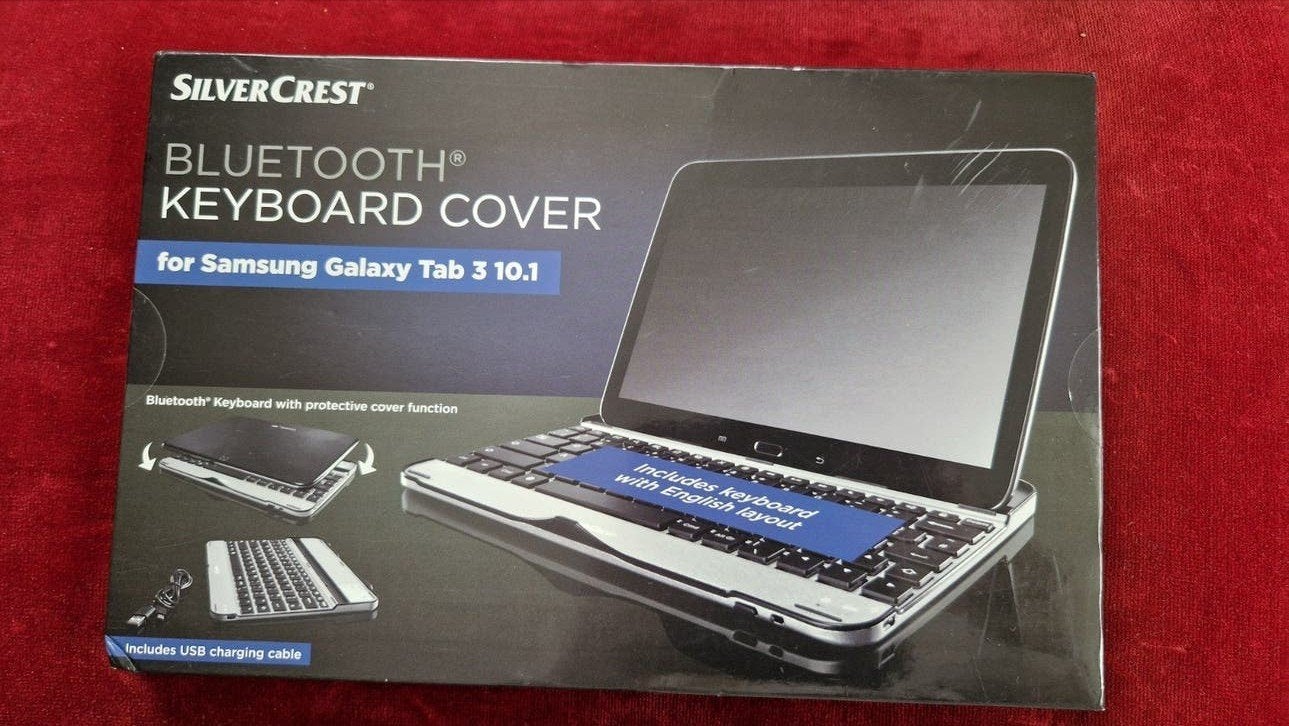 SilverCrest Bluetooth Toetsenbord Cover Samsung Tab 3 10.1, 10 inch, Onbekend, Nieuw, Onbekend